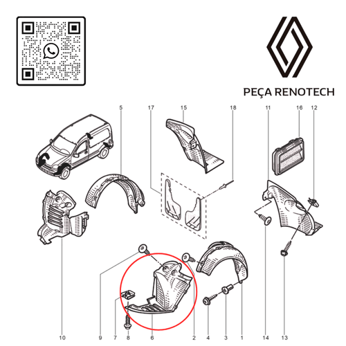 8200333274  PARABARRO DIANTEIRO ESQUESTO PARTE FRENTE KANGOO RN 333274 -5-